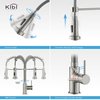 Kibi Aurora Single Handle Pull Down Kitchen Sink Faucet KKF2003BN